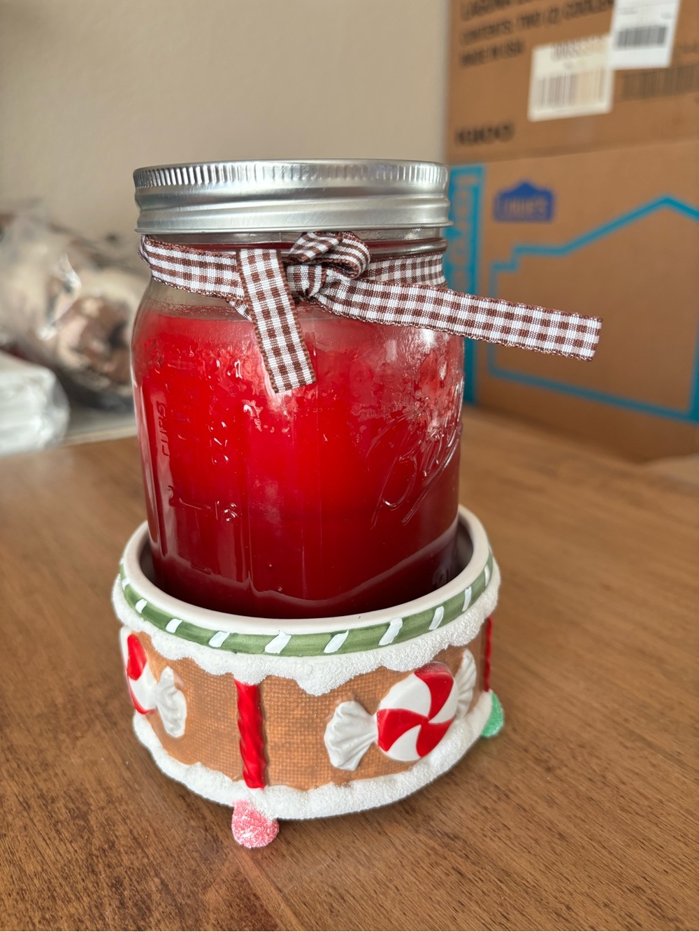 Jar candle seasonal holder